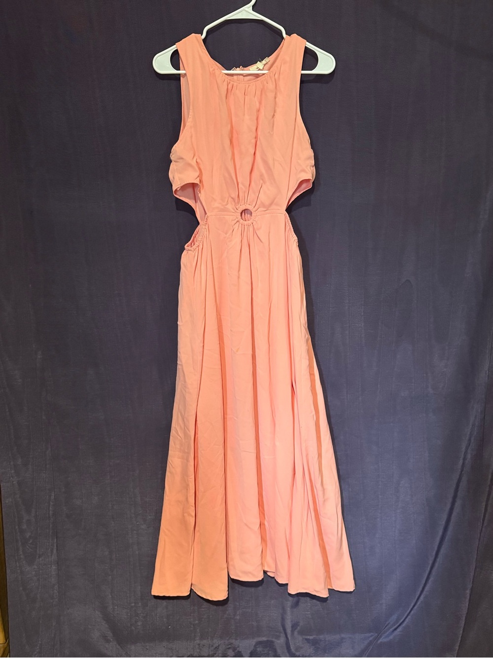 entro Coral Sleeveless Maxi Dress with Waist Ring